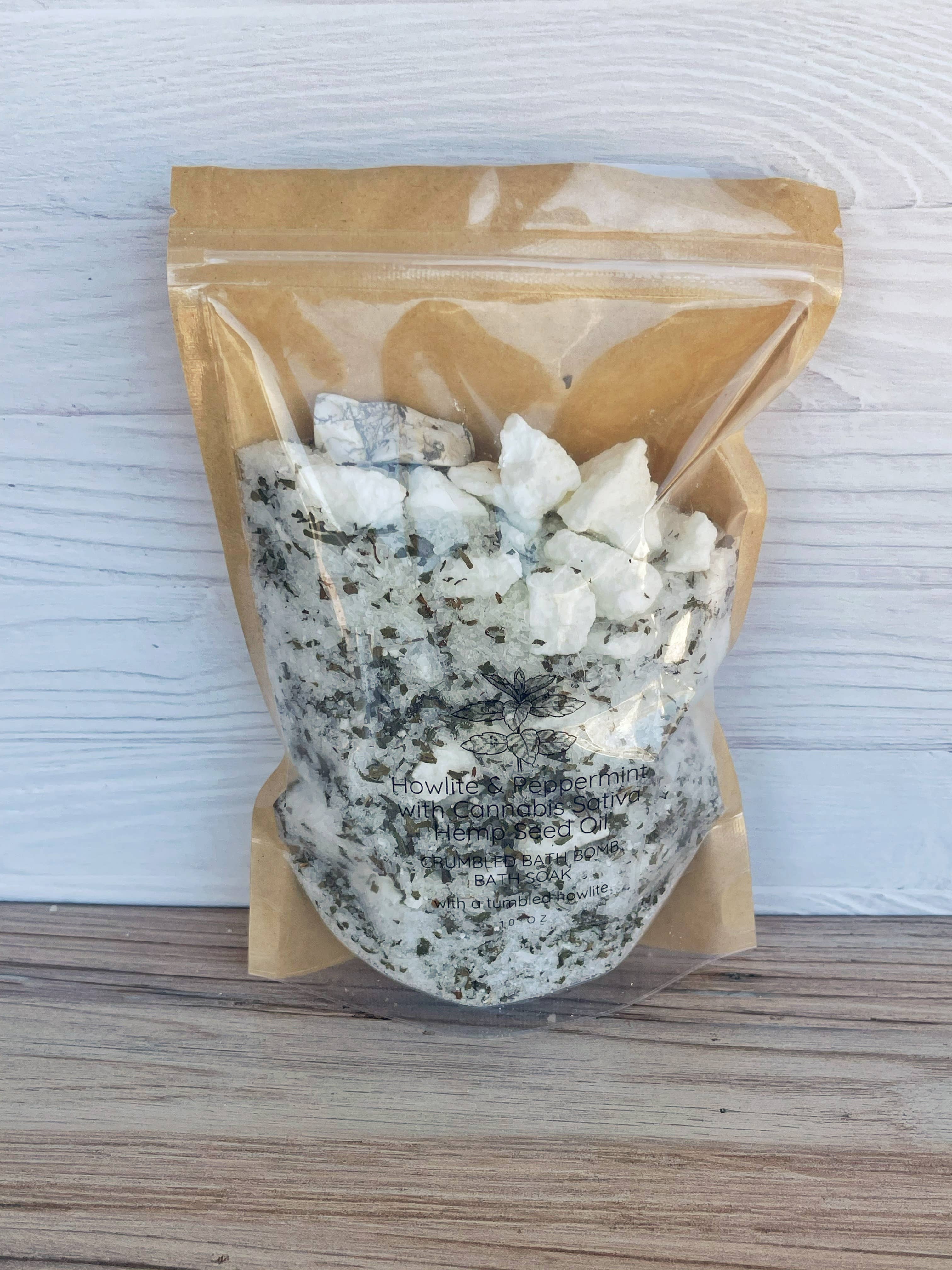Rage Gems & Jewelry - Wholesale Bath Soak/Milk - Howlite, Peppermint, & Cannabis Bath Bomb Bath Soak 6
