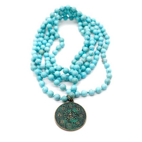 Buddha-Halskette 75 - Extra lange Türkis-Buddha-Halskette - Einzigartig - für den Großhandel von LIZOU