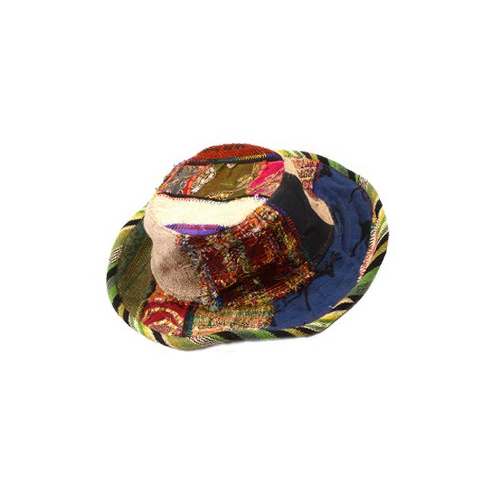 Gypsy Rose - Wholesale Bucket Hat - Women's - Woodshed Rockstar Patchwork Hemp and Cotton Hat1