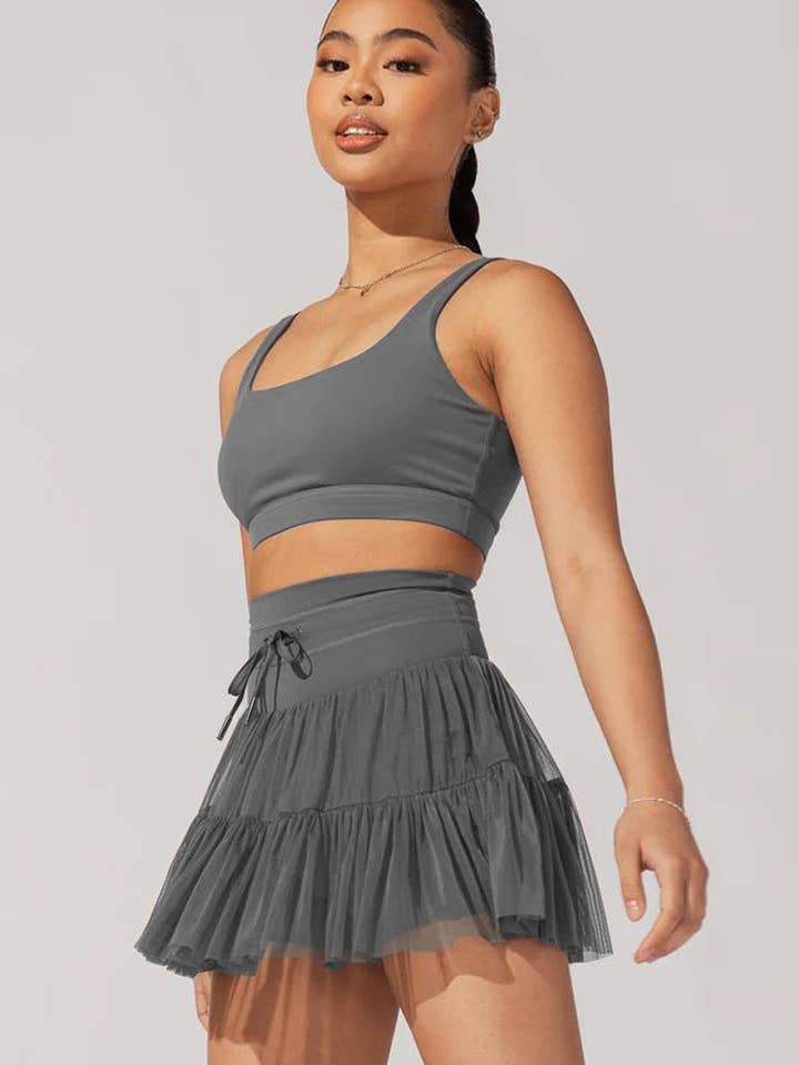 Lily Clothing - Wholesale Skirt - Women's - WOMEN'S HIGH WAIST LACE-UP PLEATED SKIRT14