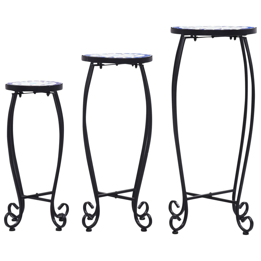 Greenwestons - Wholesale Patio Table - Green's Mosaic Tables 3 pcs Blue and White Ceramic2