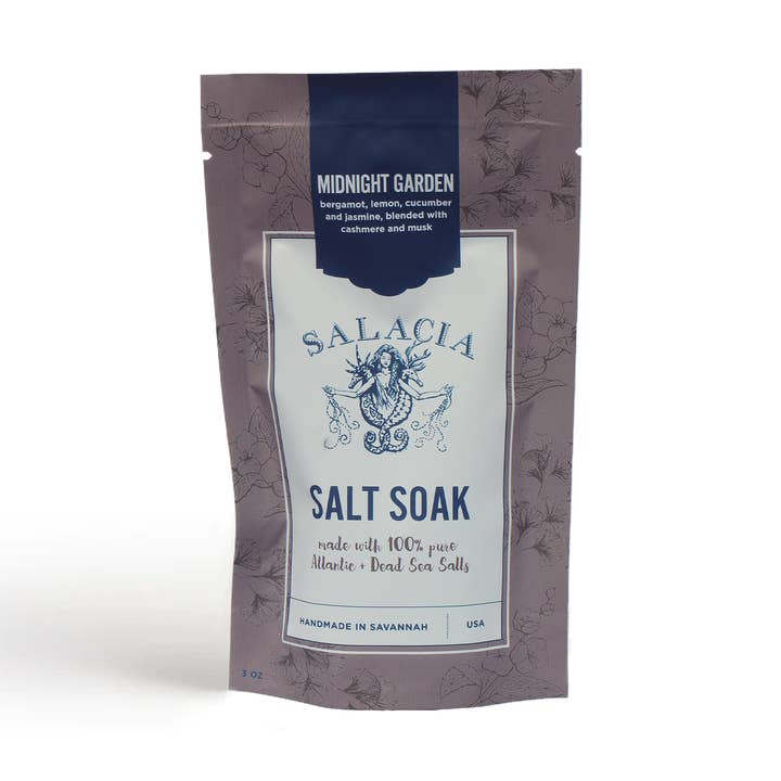 Midnight Garden Salt Soak | CLEAN BEAUTY | VEGAN for wholesale by Salacia Salts | Soaps | Bath Bombs | Lip Balms | Soy Candles