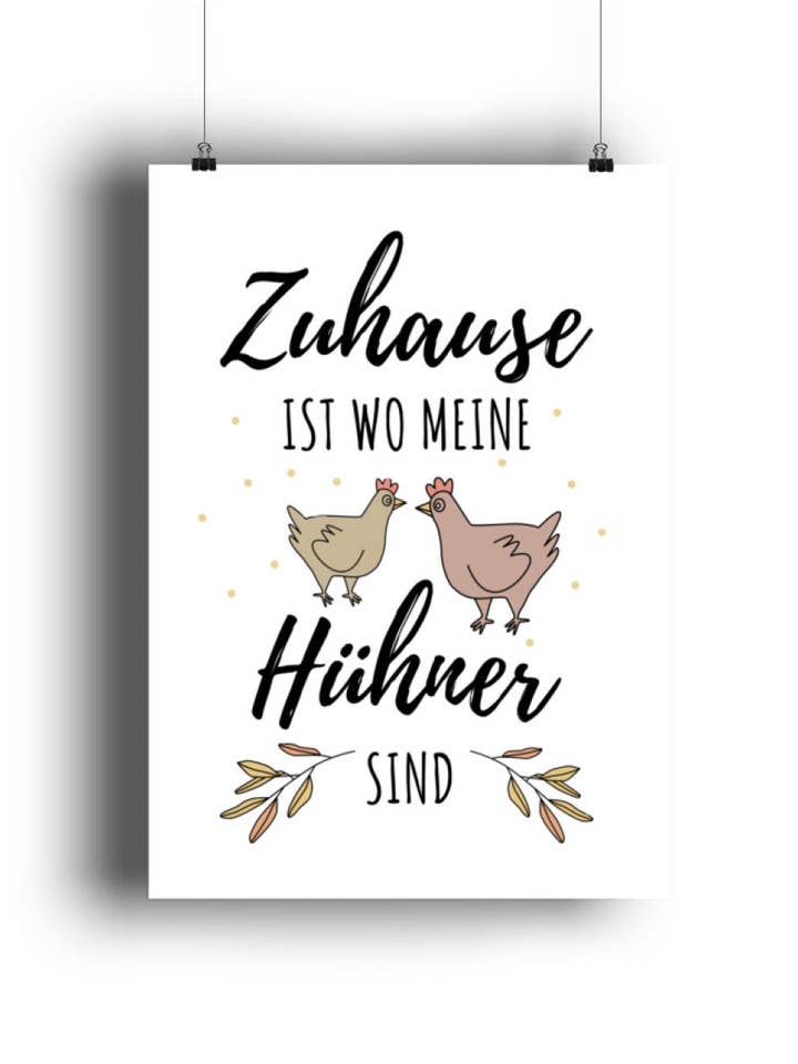 Home Where My Chickens Are - Premium Poster for wholesale by GARTENFAN