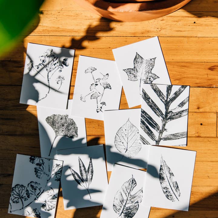 Reclaimed Gardens - Wholesale Everyday Greeting Card - Individual Botanical Monoprint Card (Blank)9
