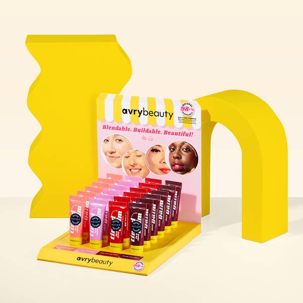 AvryBeauty - Wholesale Make-up palet voor het gezicht - Displaykit met getinte balsem voor lippen en wangen1