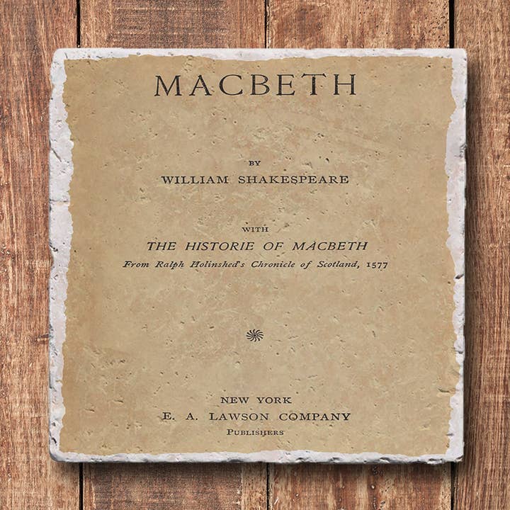 Classic Book Coaster - Macbeth - William Shakespeare pour la vente par Black Angel Designs