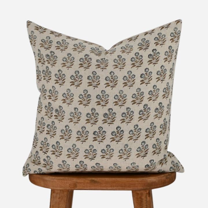 Briannah Block Print Pillow Cover for wholesale by Thread To Form