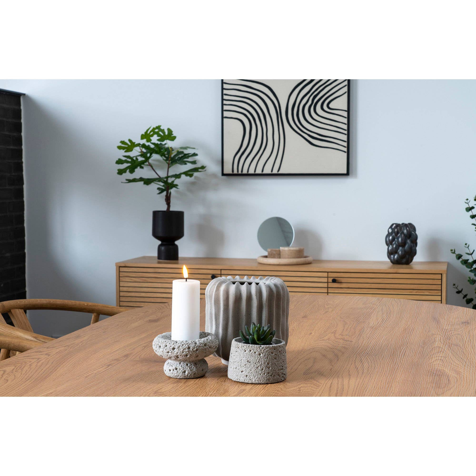 Flowerpot - Flowerpot. ceramic. black ø15x23.5 cm for wholesale on Faire4