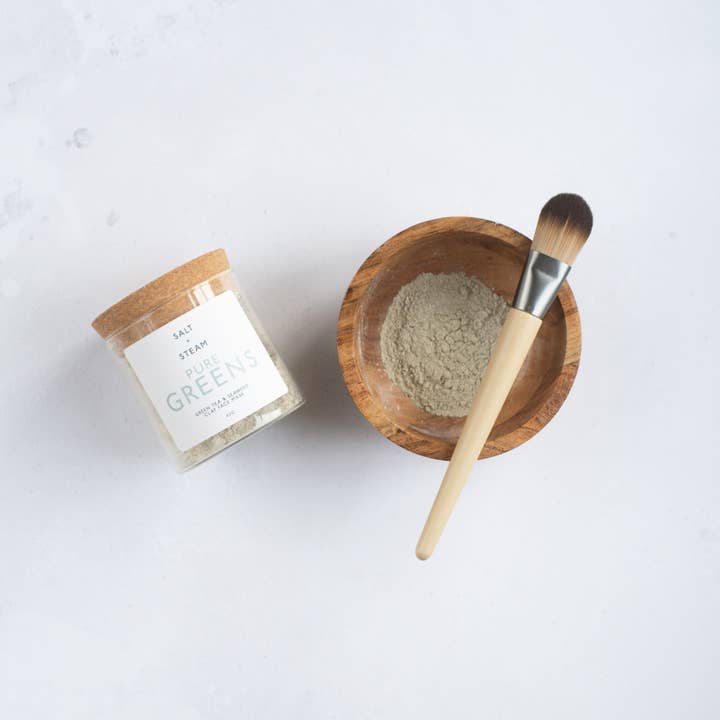 Salt + Steam – wholesale Skincare face mask – Pure Greens - Seaweed & Green Tea Clay Face Mask 45g