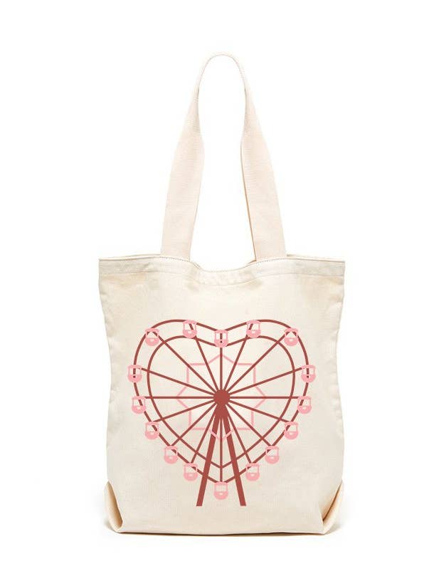 Sac fourre-tout en toile de grande roue pour la vente par Brandelane