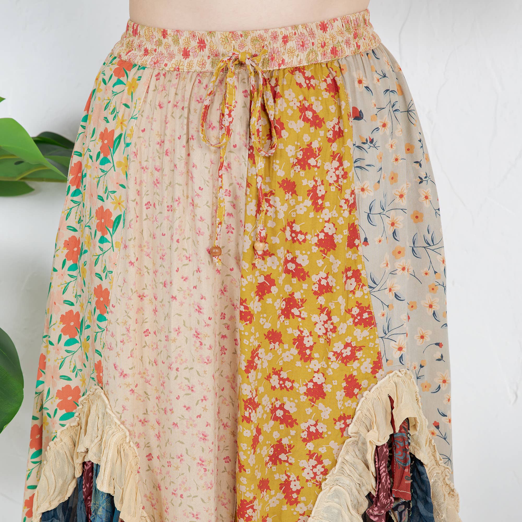 Young Threads - Wholesale Skirt - Women's - Bohoemia Mid-Length Skirt with Rayon Print (New Color)6