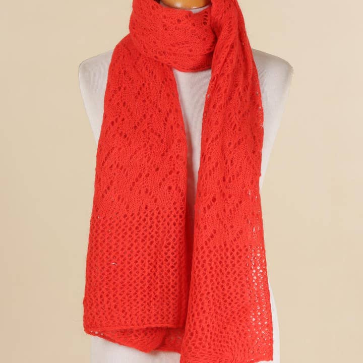 NAÏS PARIS - Wholesale Scarf - Women's - OPENWORK MOHAIR WOOL SHAWL10