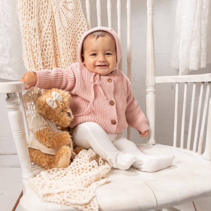 Baby Cardigan Set ~ Pink for wholesale by Bon Knit