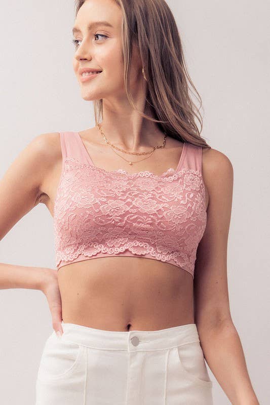 Urban Daizy - Wholesale Bralette - Women's - Plus Size Elegant Lace Longline Bralette18