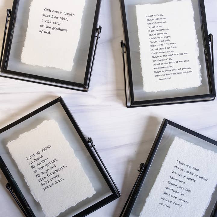 Hart Design Co – wholesale Sign – Elisabeth Elliott Quote | Linen Print in Floating Frame