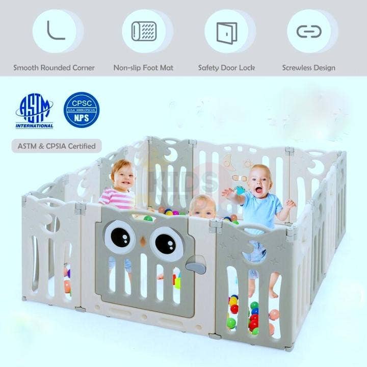KIDS VIP – wholesale Classic toy – Kids – Indoor/Outdoor Foldable Playpen ? 20-Panel Safety Play Yard3
