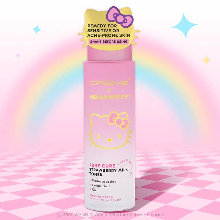 Sol Beauty Lab - Wholesale Facial Toner - The Crème Shop x Hello Kitty Pure Cure Strawberry Milk Toner - Klean Beauty™