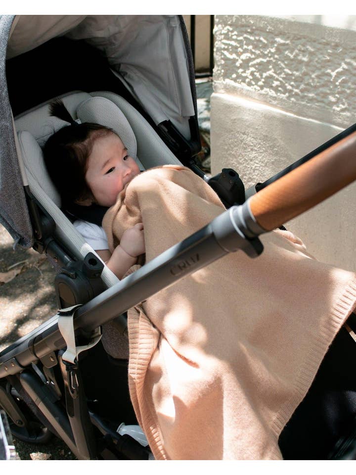 Heirloom Cashmere - Wholesale Bedding Blanket - Kids & Baby - Cashmere Plain Knit Baby Blanket - Cinnamon2