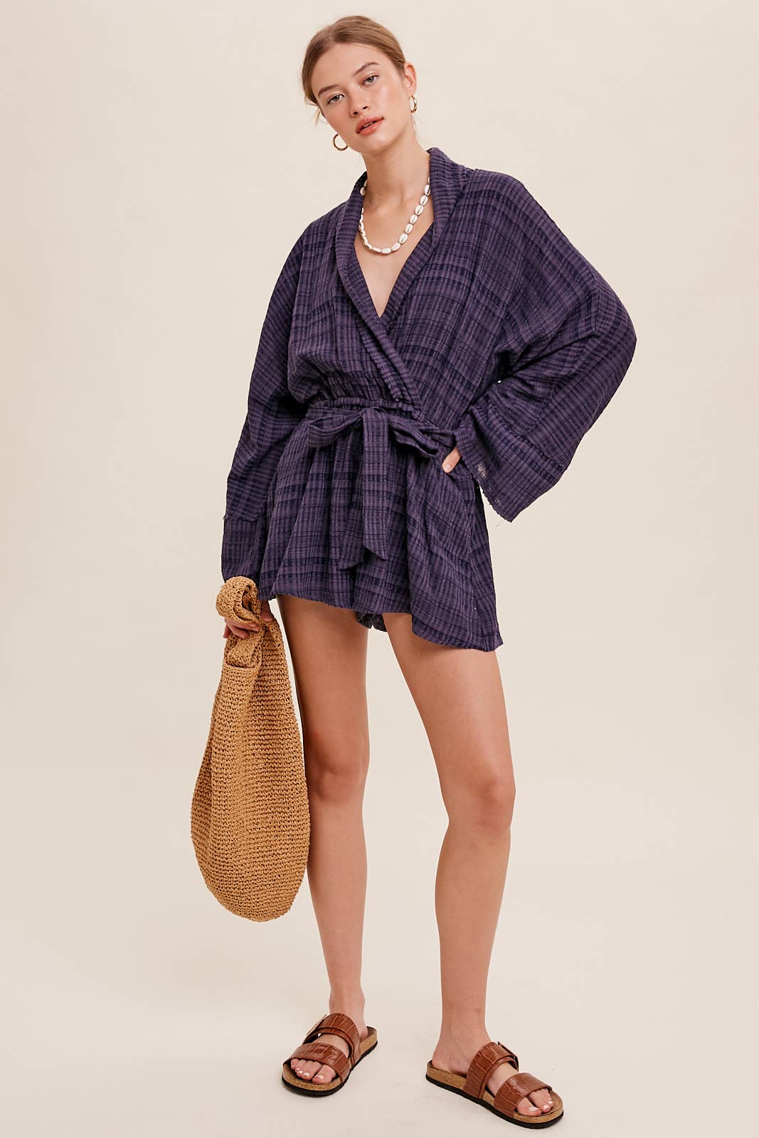 Listicle – Romper - Mulher por atacado – Macacão Texturizado com Cinto19