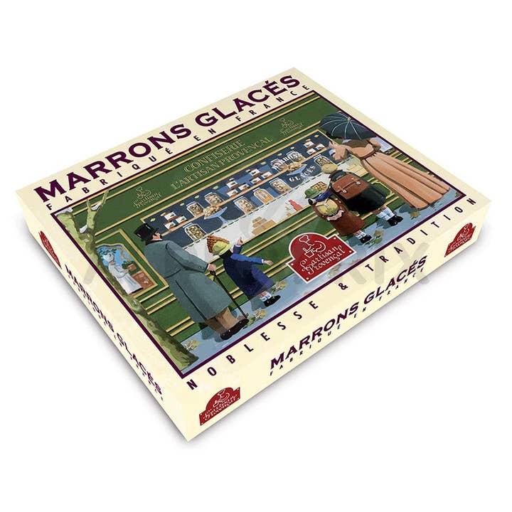 LS GROUP – wholesale Boiled sweets – Elegant Box of Golden Candied Chestnuts