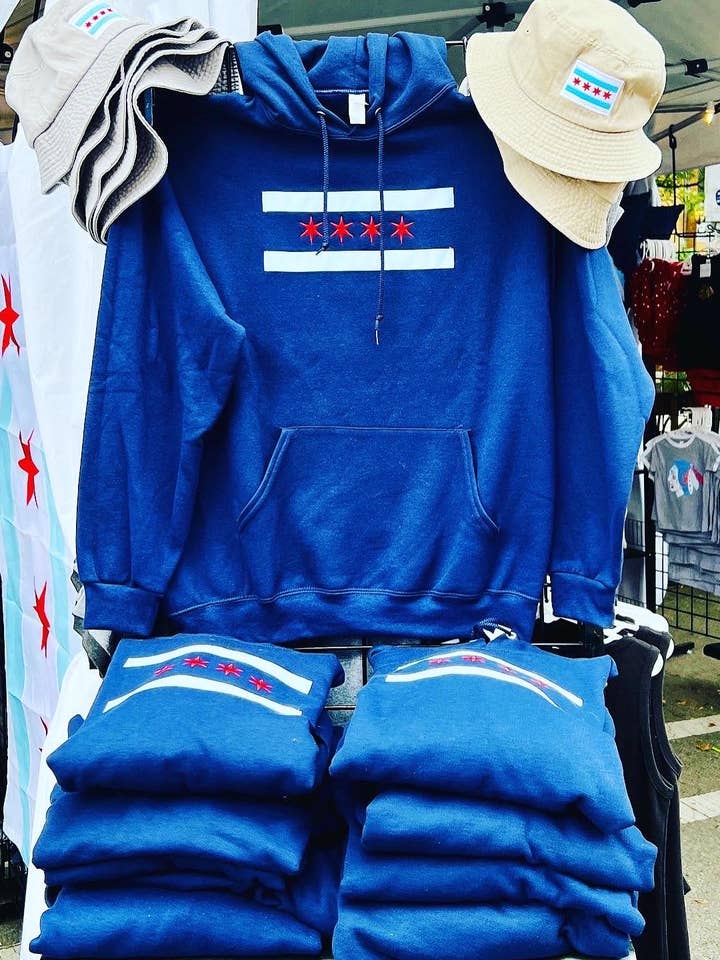 tori grace outfitters - Wholesale Hoodie - Unisex - chicago flag unisex hoodie, embroidered chicago flag hoodie2