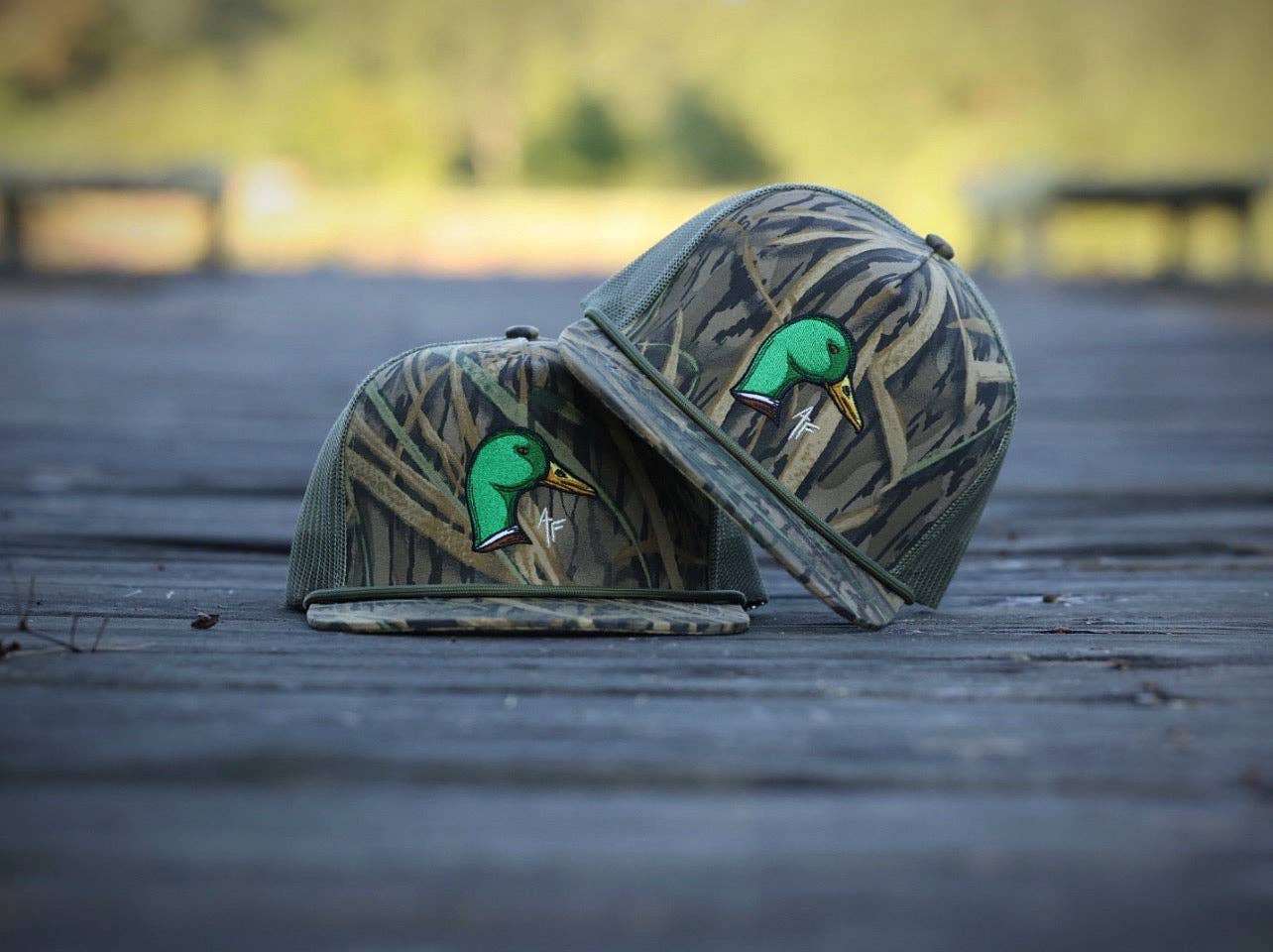 American Fetcher - Wholesale Trucker Hat - Unisex - Mallard Duck Head - Shadow Grass0