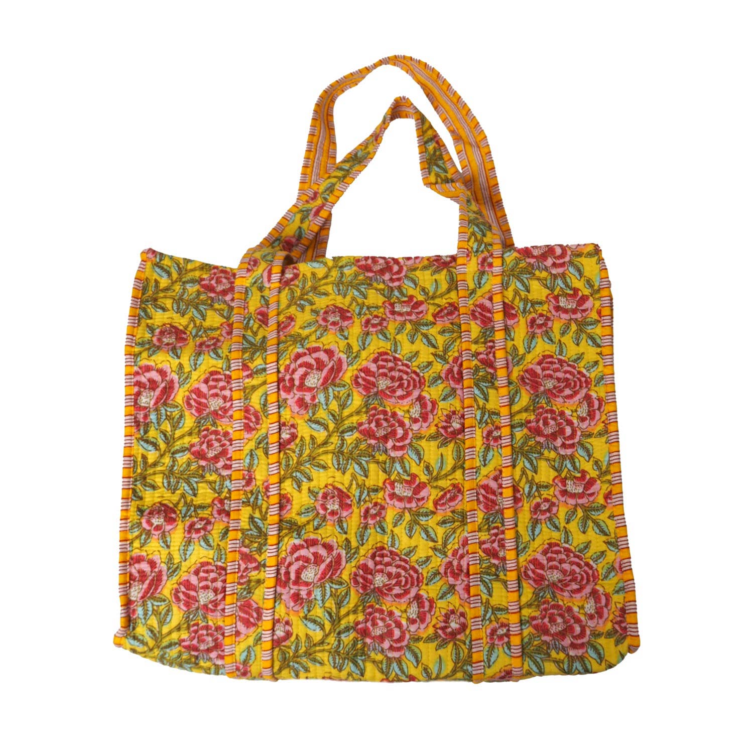 The Paper High Gift Company Limited – Sacola - Mulher por atacado – Saco de Algodão Acolchoado com Estampa Floral Reversível1