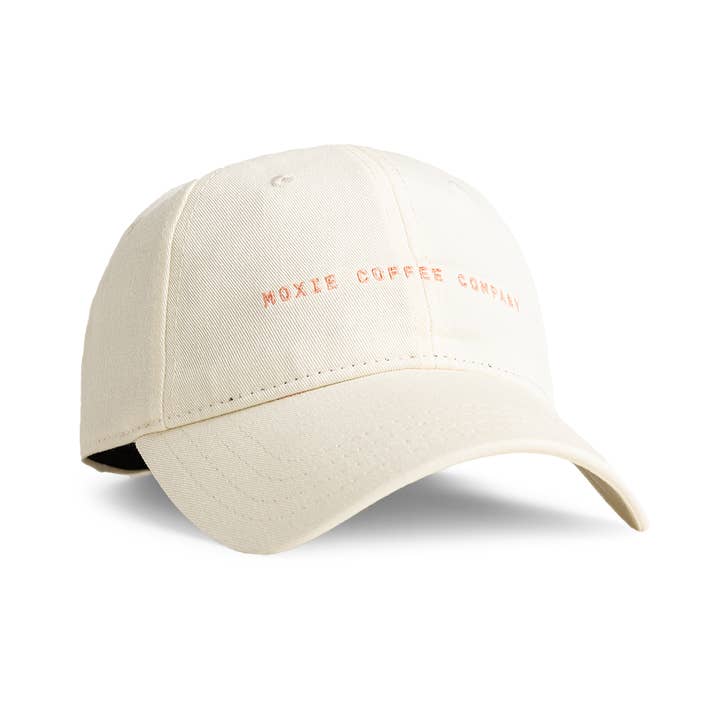 Ivory Moxie Coffee Company Dad Hat for wholesale by Moxie Coffee Co.