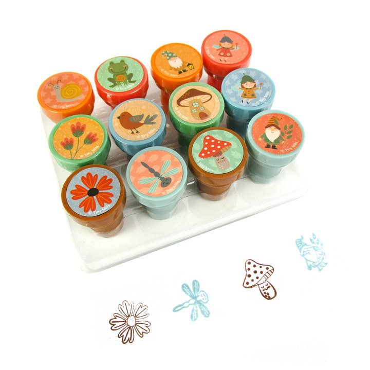 Tiny Mills - Wholesale Rubber/Decorative Stamp - Kids & Baby - Garden Gnomes Fairies Stamp Kit for Kids