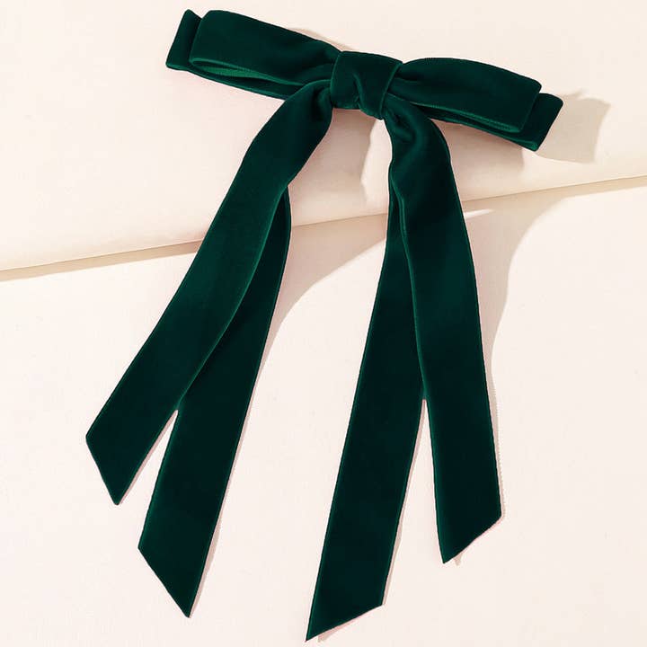 WEST AUSSIE SUPPLIES - Wholesale Hair Clip - Women's - Coquette Velvet Bow Hair Clip