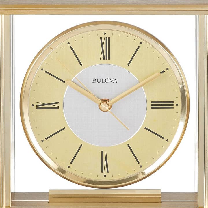 Horloge de cheminée à cadran flottant Bulova B1700 Grand Prix pour la vente par Playful Tail
