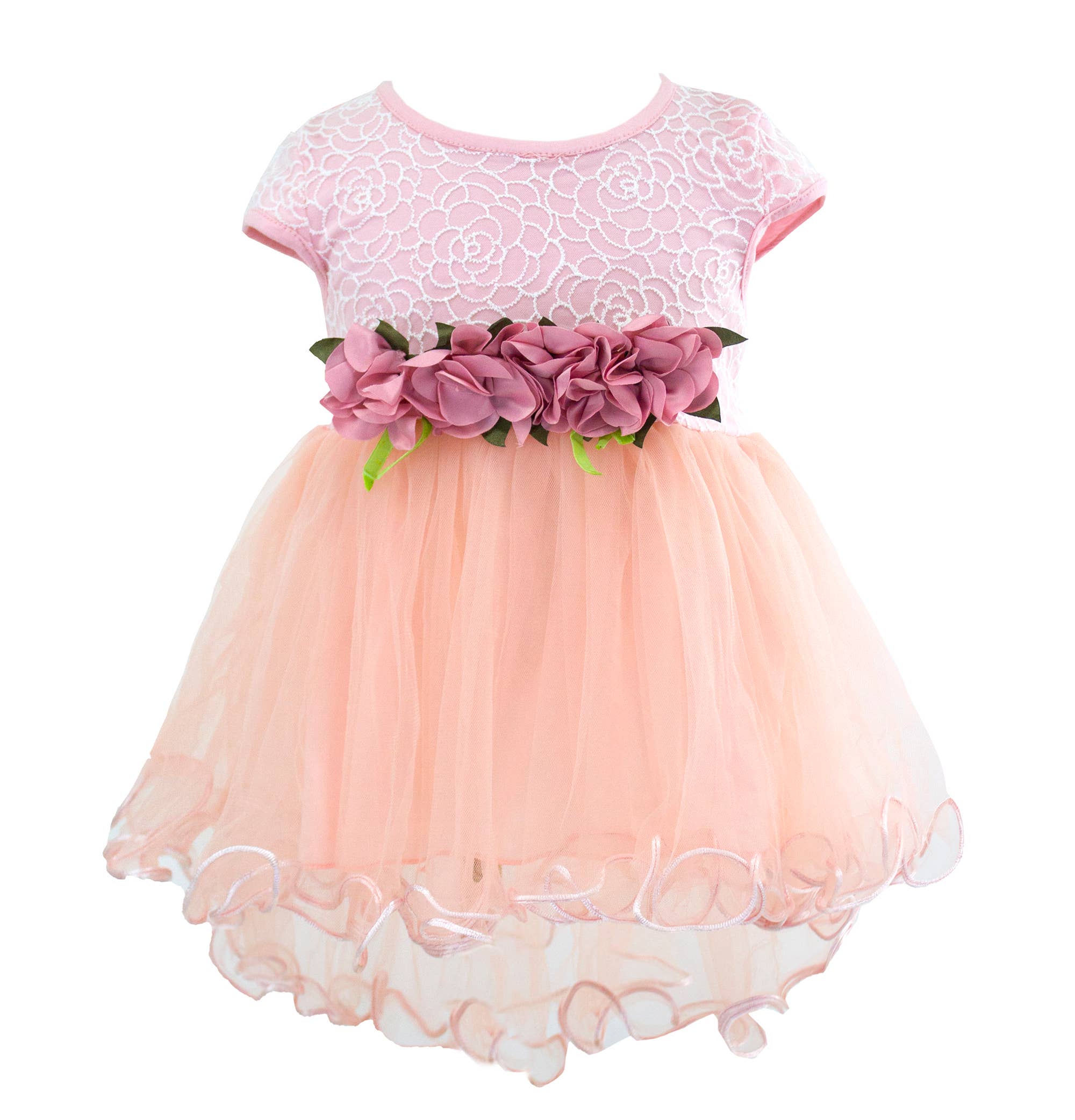 Fennco Styles - Wholesale Dress - Baby - Lace Tulle Baby Flower Girl Dress 17
