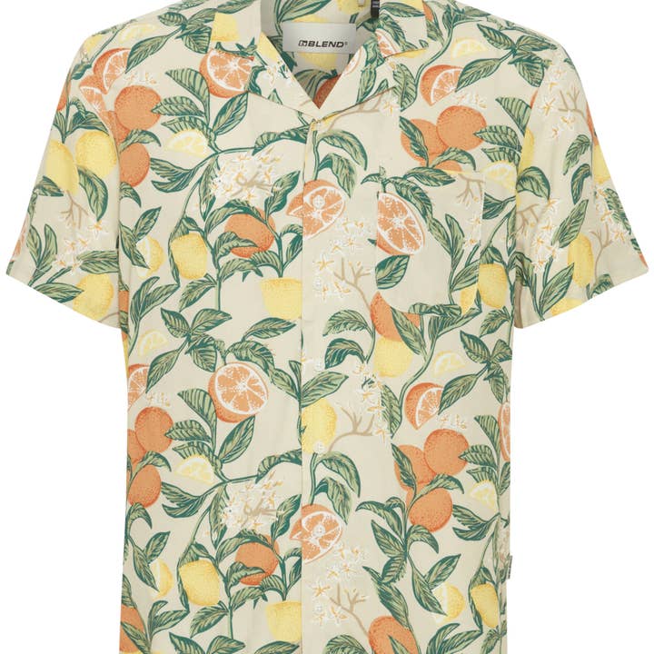 Chemise boutonnée en viscose Fruit AOP pour la vente par Blend