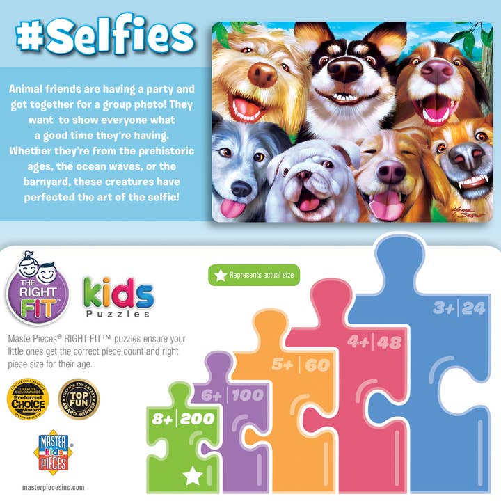 Masterpieces Puzzles - Wholesale Puzzle - Kids - Selfies - Goofy Grins 200 Piece Puzzle
