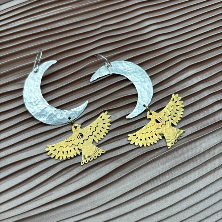 Boucles d'oreilles Night Wing pour la vente par Fluff Hardware