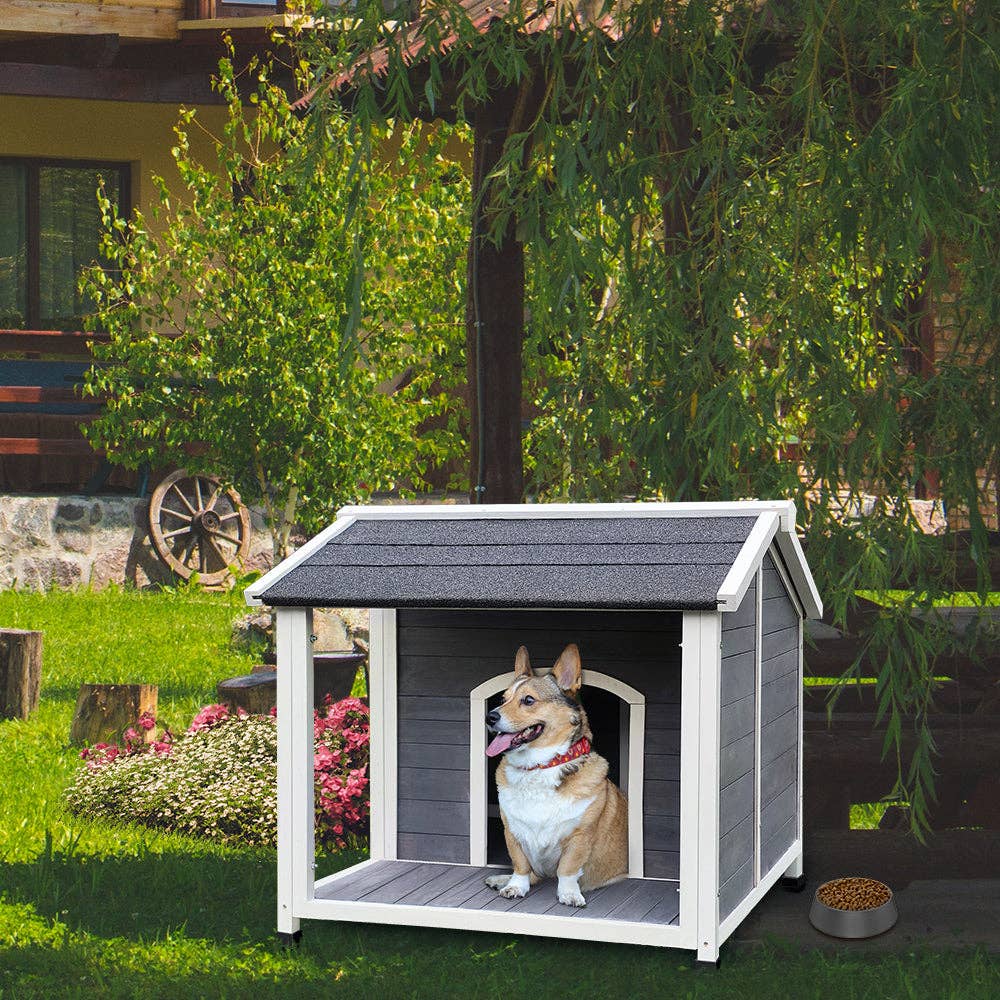 39F Inc. - Wholesale Pet Play Tunnel - Dog - Outdoor Wooden Dog House – Waterproof & Windproof, Gray4