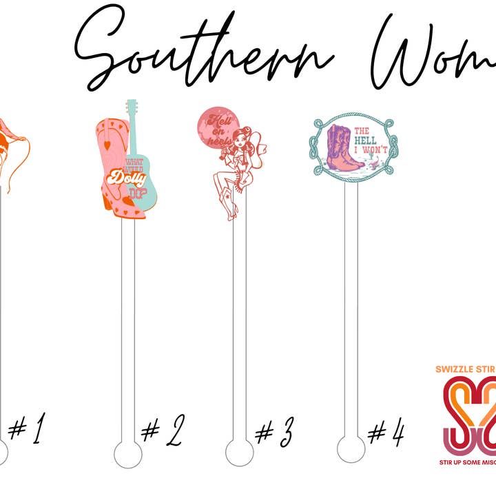 Swizzle Stir Stix - Wholesale Drink Stirrer - Sassy Women - Cocktail Stir Stick - Drink Swizzle