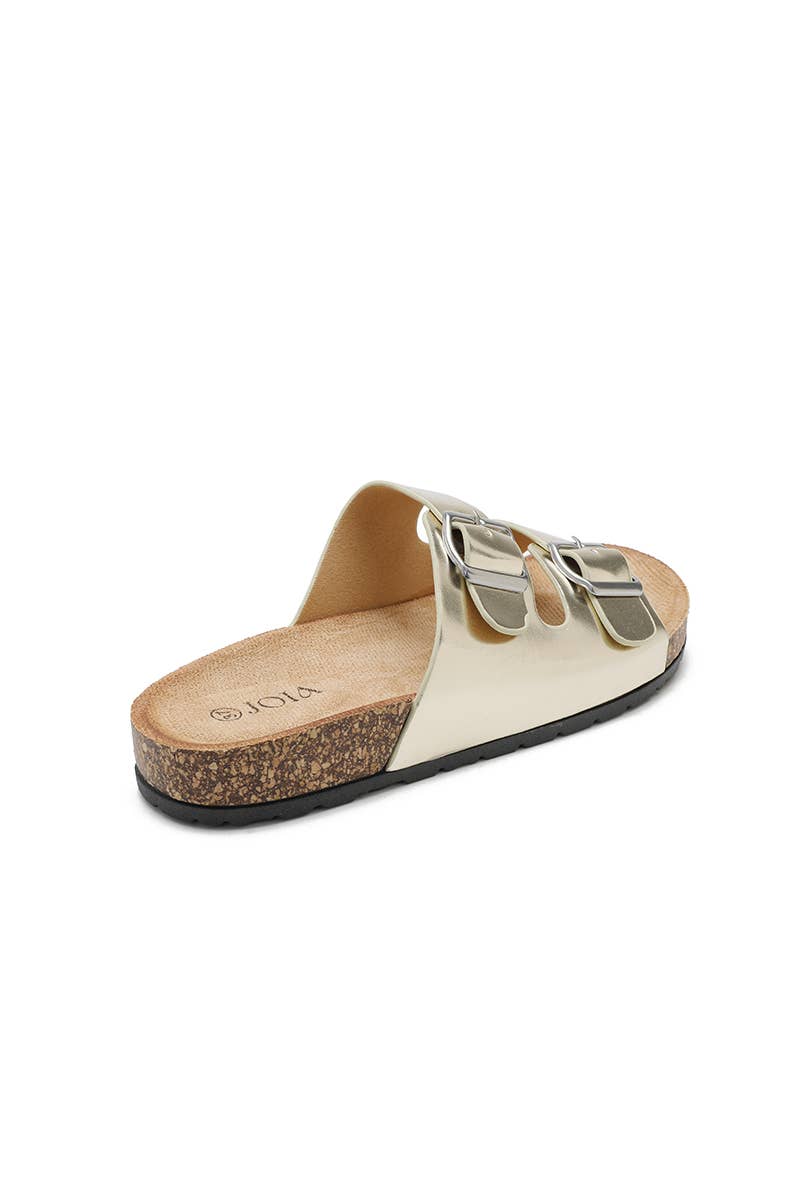 Joia Paris - Wholesale Sandaal - Dames - platte sandaal met dubbele band en verstelbare gesp W-12928