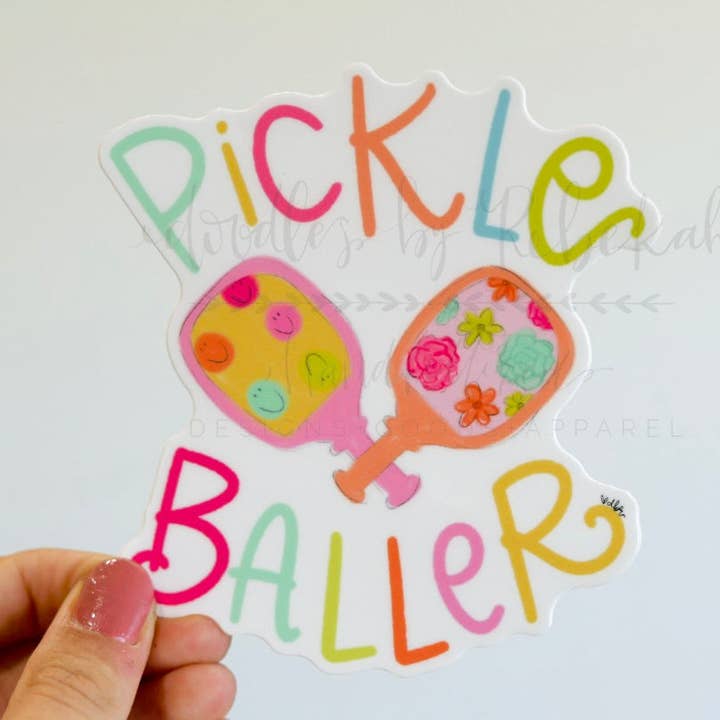 Pickleballer Sticker for wholesale by Doodles By Rebekah