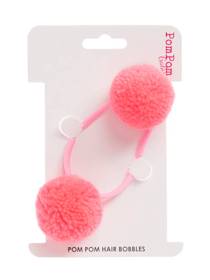Rodnad Rosa Dubbel Pom Pom Hårbobble för wholesale av PomPom Galore