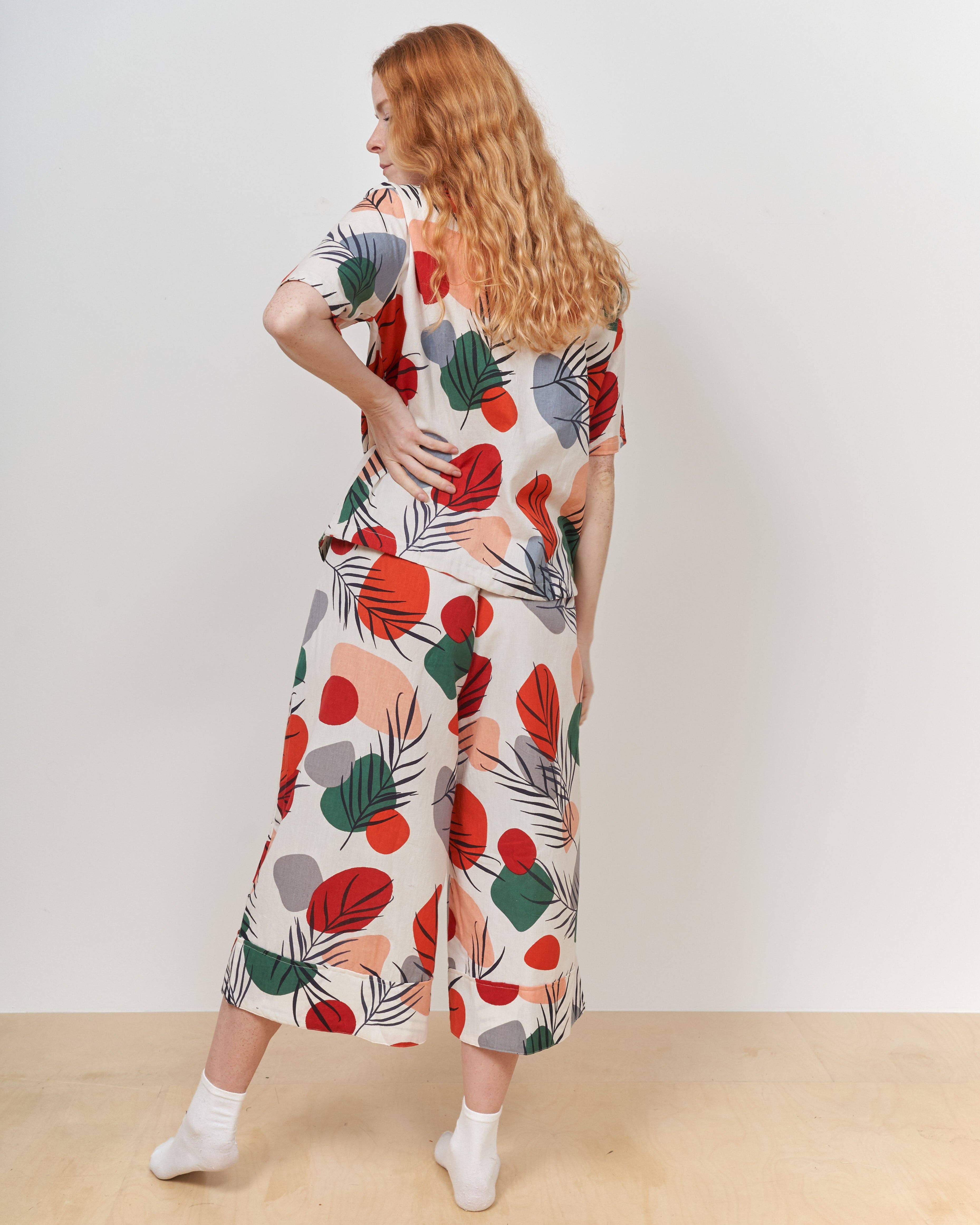 Periodical - Wholesale Lounge Shorts - Women's - Olive Branch Wide Hem Culottes4