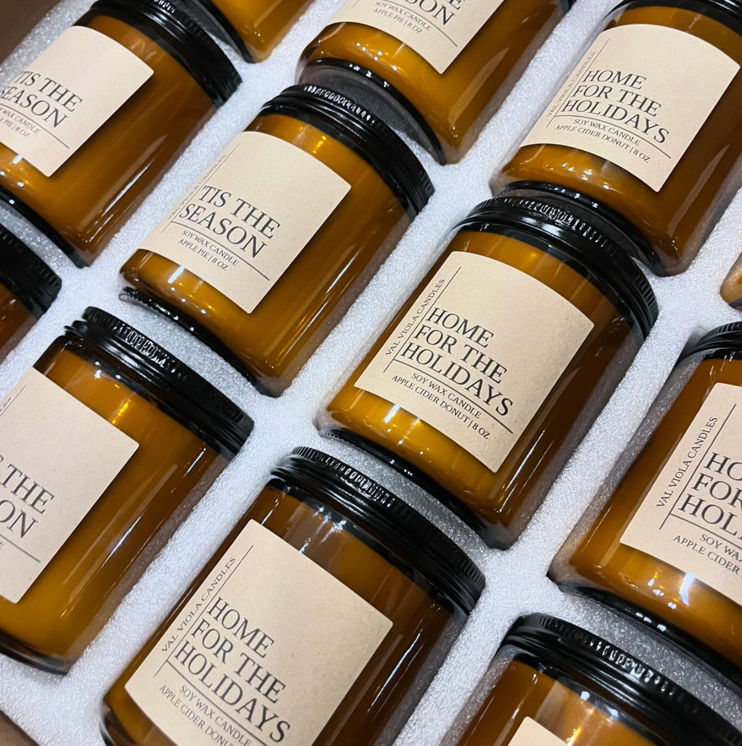 Val Viola Candles - Wholesale Jar/Filled Candle - Custom Candles |  Amber Jar Soy Wax Candles3