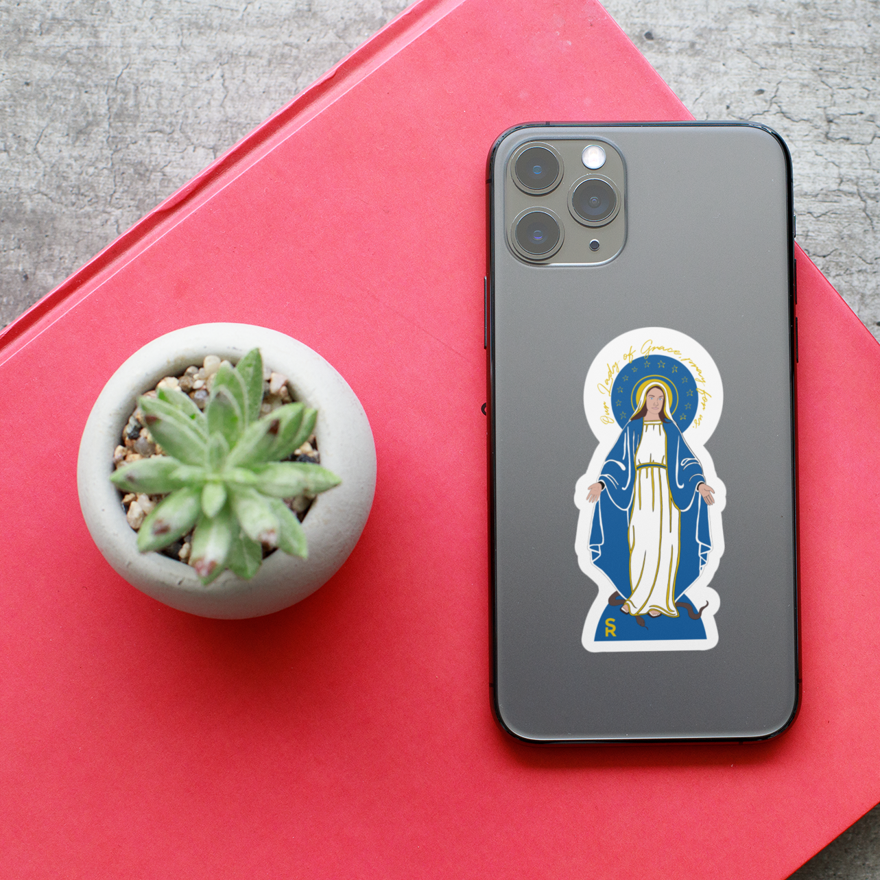 Sock Religious - Wholesale Sticker - Our Lady of Grace Sticker1
