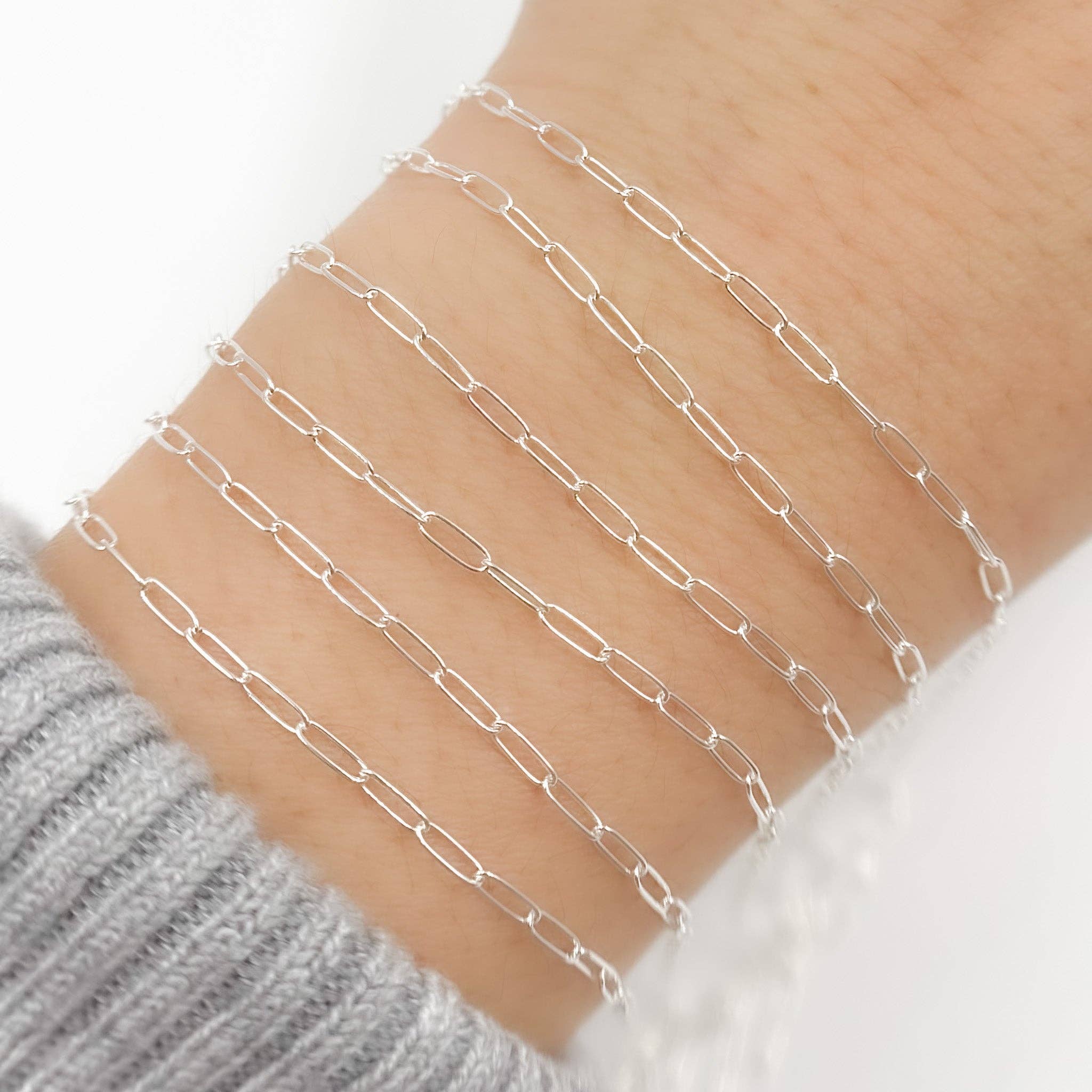 Jewels & Chains - Wholesale Link & Chain Necklace - 1606SS. Sterling Silver Smooth Paperclip Chain4