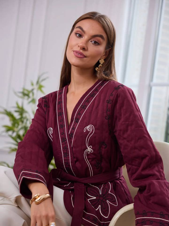Embroidered kimono jacket - 5653 for wholesale by Frime