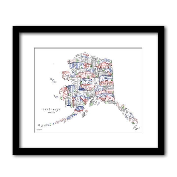 Anchorage Alaska Wall Decor for wholesale by Townsville Art