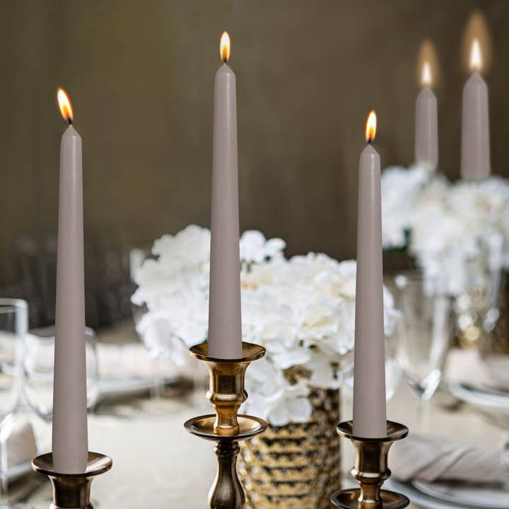 BOLSIUS - Wholesale Tapered Candle/Candlestick - Tall 10 Inch Taper Candles 10 Pack - Wedding, Decorative, Holiday, Colored Unscented Taper Candles24