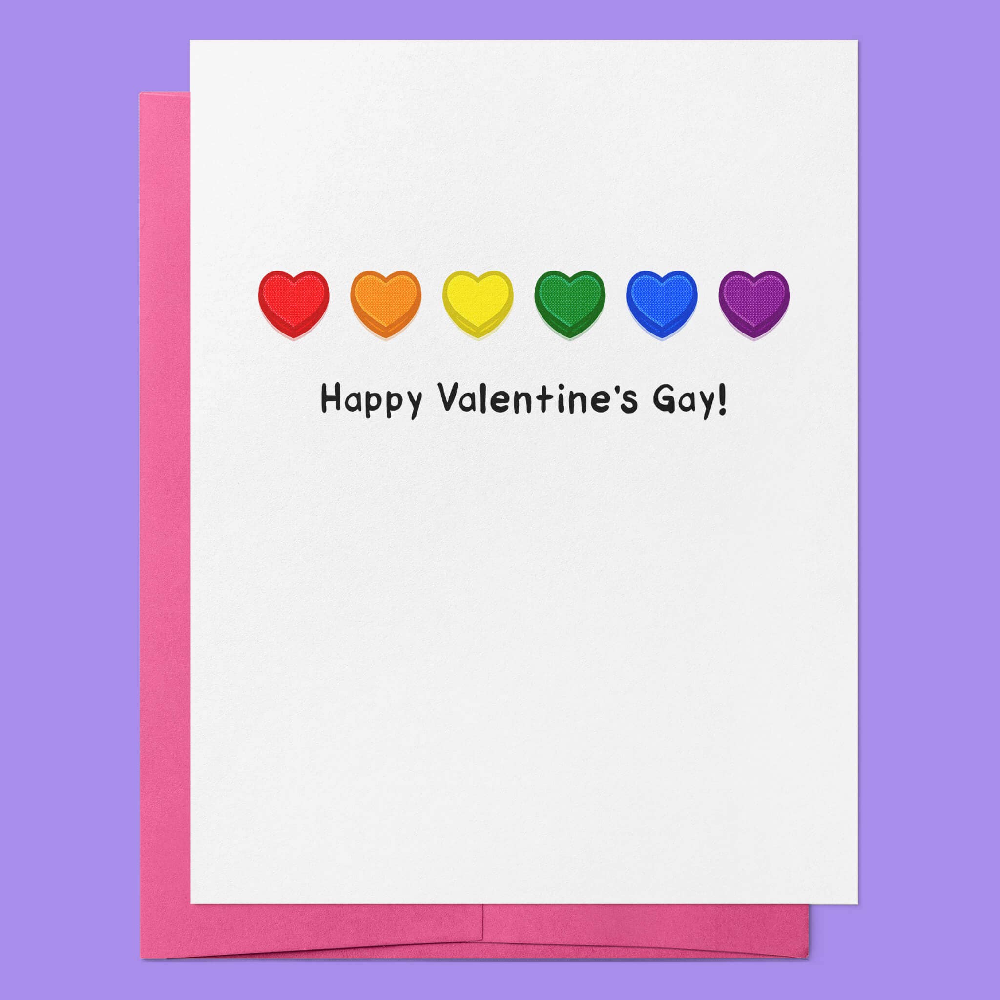 That Queer Card Co - Vente Cartes de Saint-Valentin - Carte « Happy Valentine's Gay » | Amour LGBTQ+ pour la Saint-Valentin2