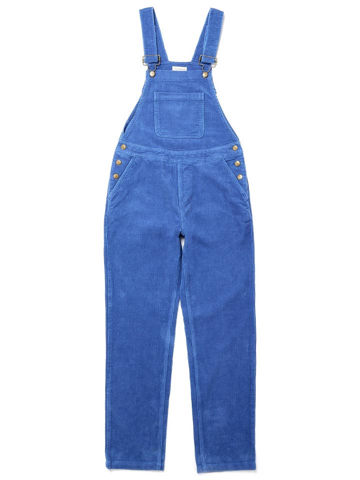 Adult Blue Chunky Cord Dungarees for wholesale by Dotty Dungarees