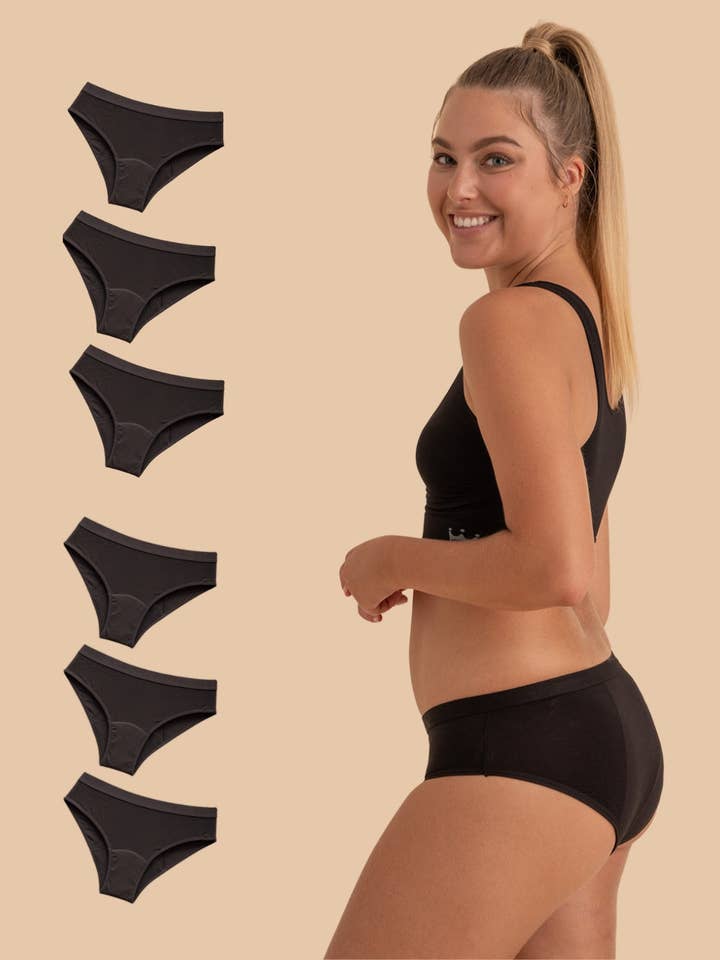 6 Mutandine mestruali TEEN in bambù Boston per la vendita all'ingrosso da parte di Anaissa